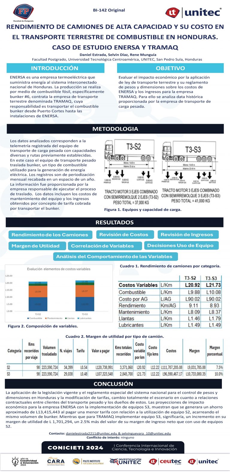 Rendimiento de camiones de alta capacidad y su costo en El transporte terrestre de combustible en honduras