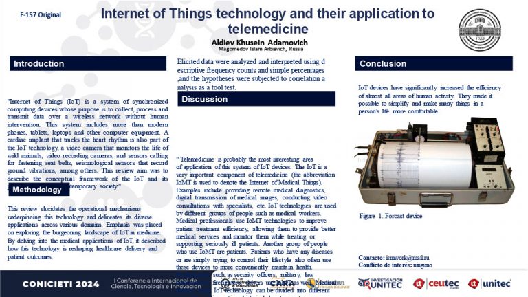 Internet of Things Technology and their application to telemedicine