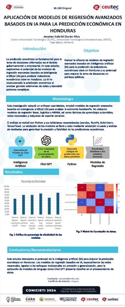 Aplicación de modelos de regresión avanzados basados en IA para la predicción económica en Honduras