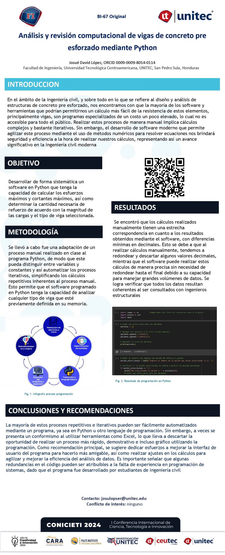 Análisis y revisión computacional de vigas de concreto pre esforzado mediante Python