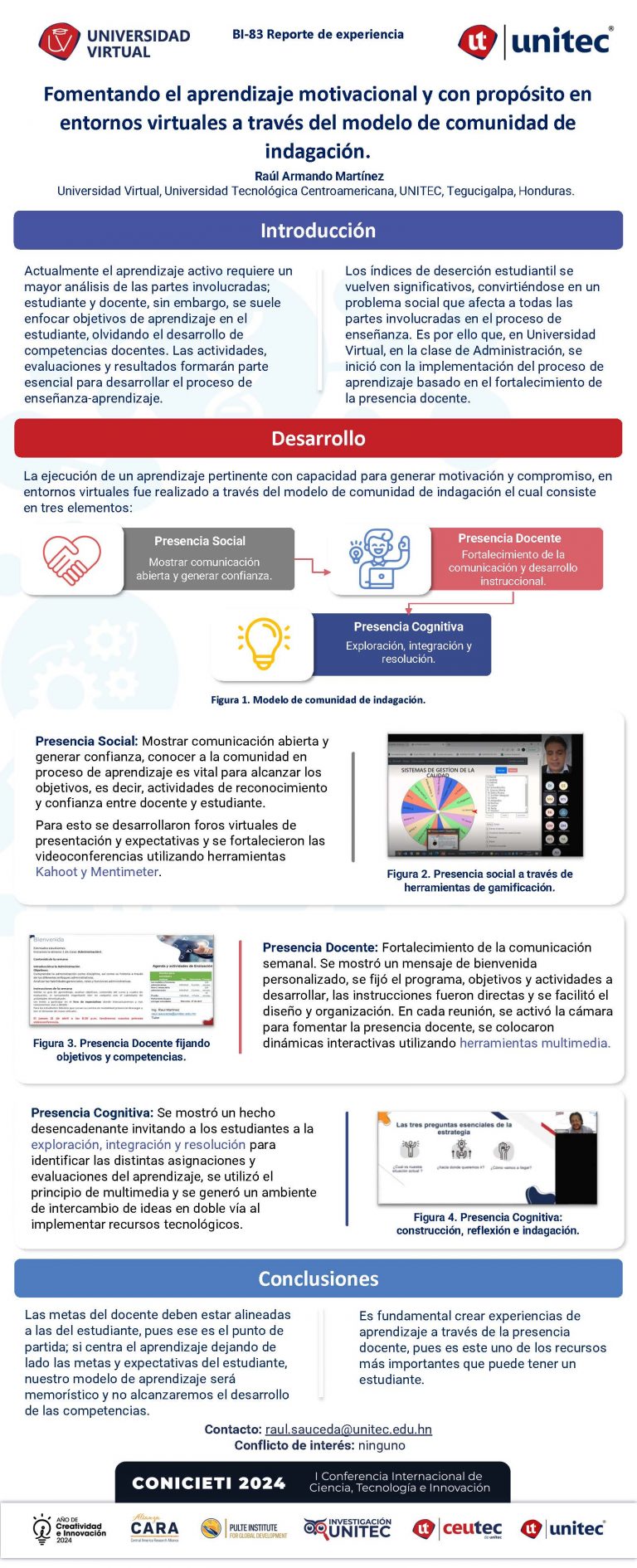Fomentando el aprendizaje motivacional y con propósito en entornos virtuales a través del modelo de comunidad de indagación