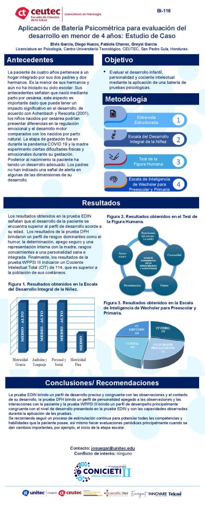 Aplicación de Batería Psicométrica para evaluación del desarrollo en menor de 4 años: Estudio de Caso