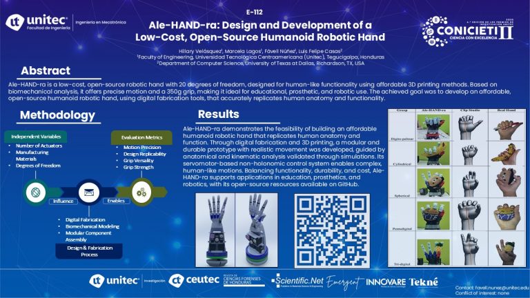 Ale-HAND-ra: Design and Development of a Low-Cost, Open-Source Humanoid Robotic Hand