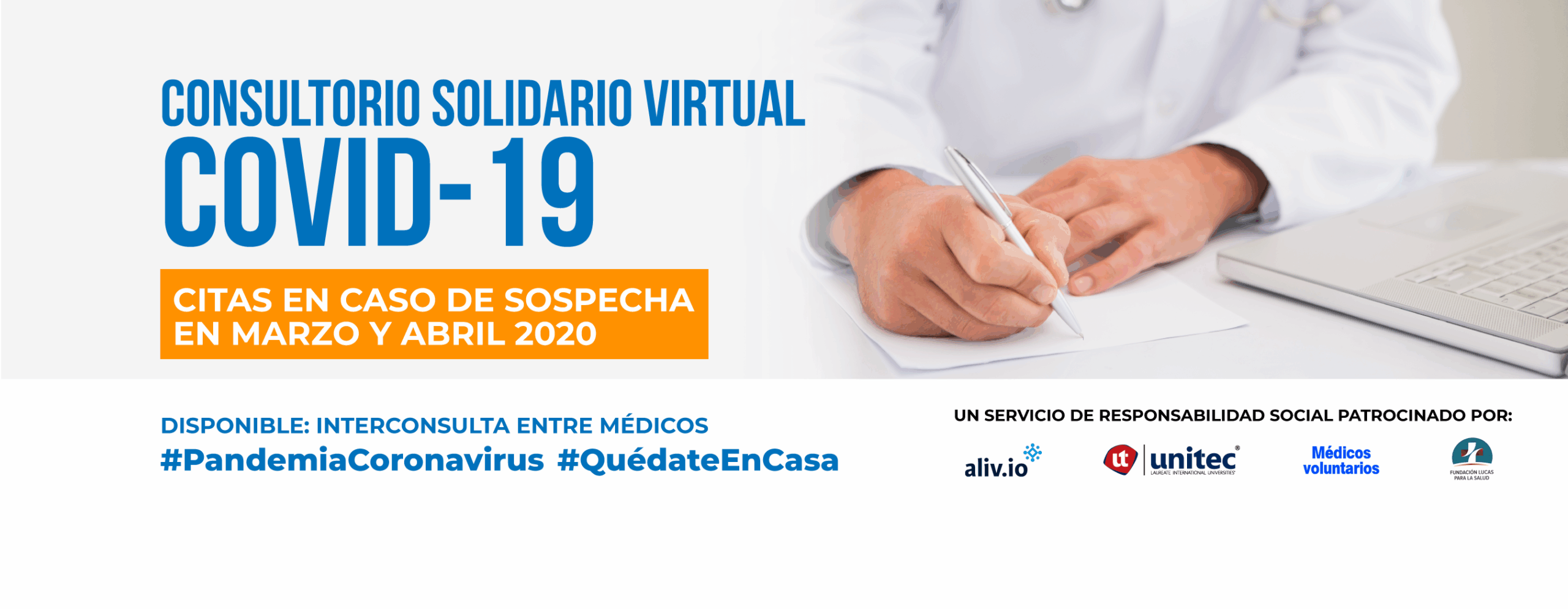 UNITEC, Aliv.io y Fundaci&oacute;n Lucas para la Salud lanzan el Consultorio Solidario Virtual COVID-19