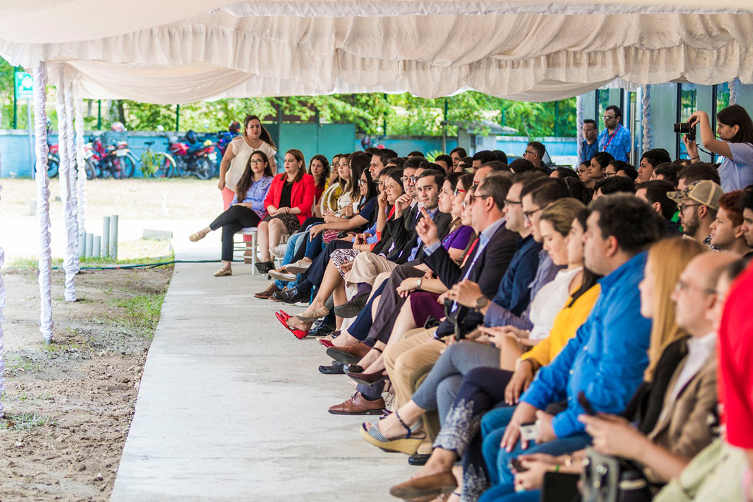 UNITEC coloca la primera piedra del Centro Avanzado de Medios de su campus en San Pedro Sula