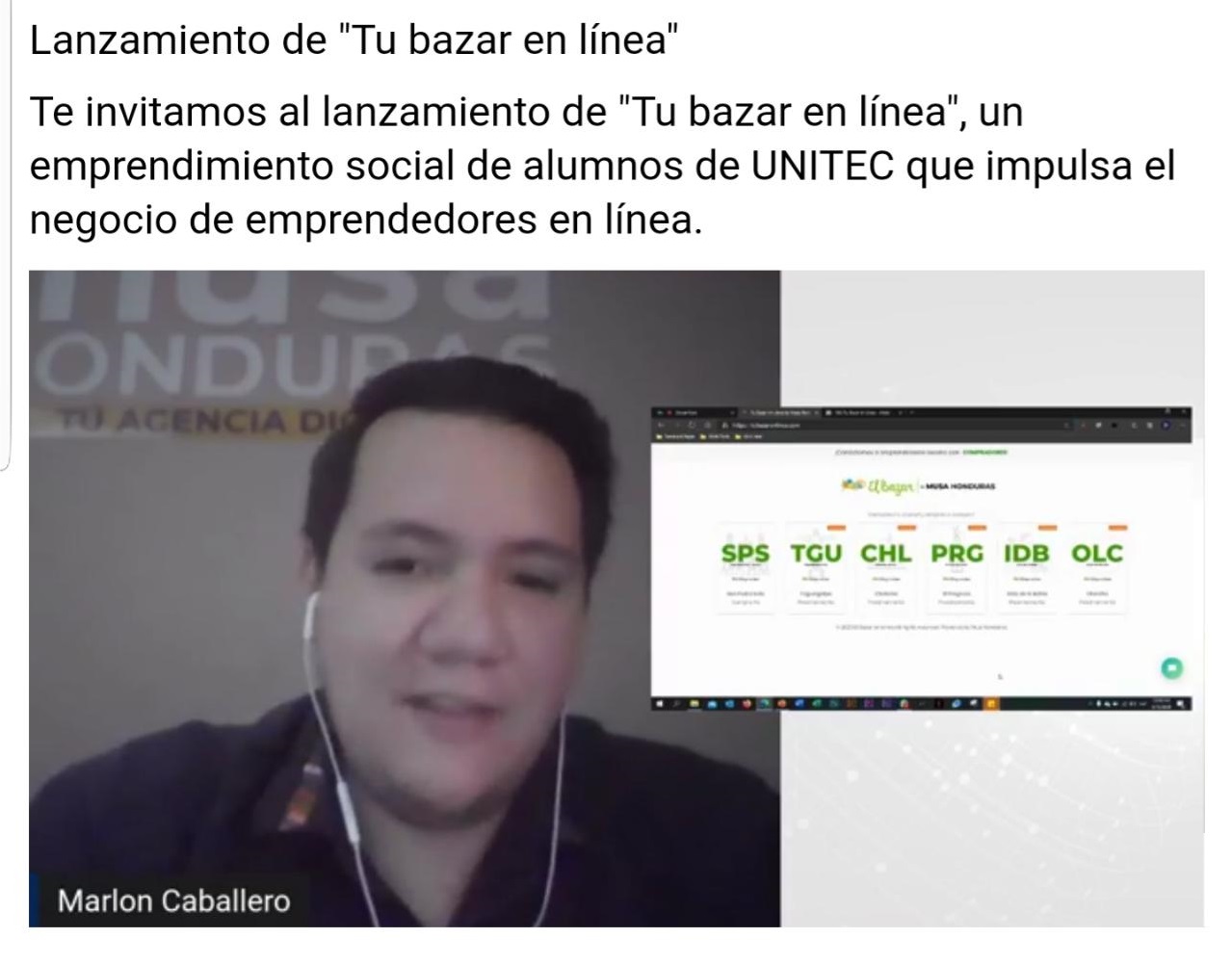 Reactivando la econom&iacute;a de la capital industrial con el lanzamiento de Bazar en l&iacute;nea