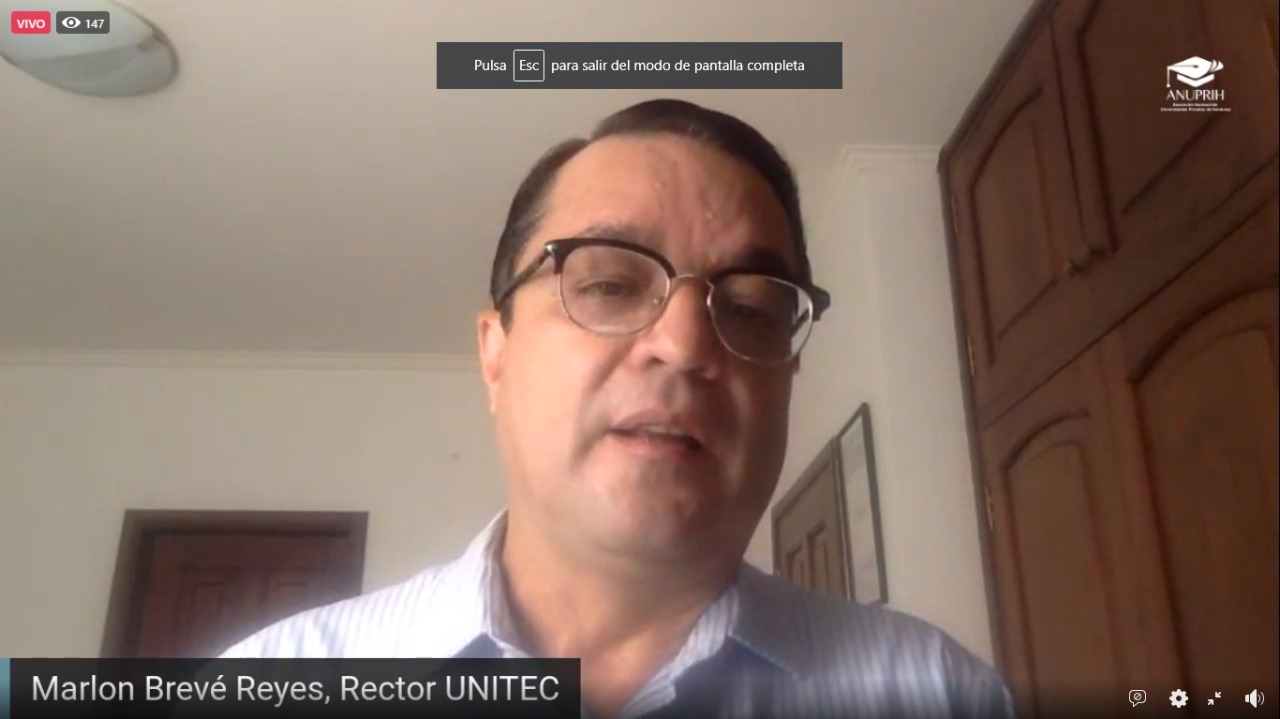 UNITEC y la ANUPRIH presentaron magistral conferencia sobre los retos de educaci&oacute;n superior en la postpandemia