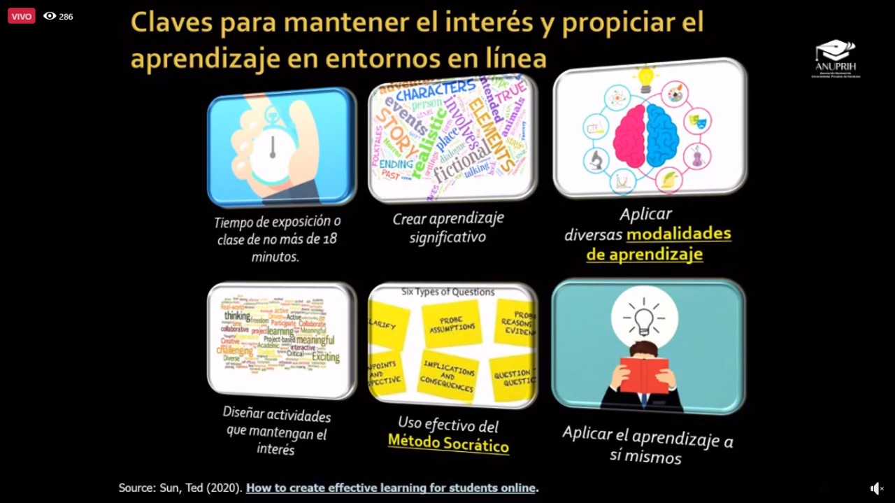 UNITEC y la ANUPRIH presentaron magistral conferencia sobre los retos de educaci&oacute;n superior en la postpandemia